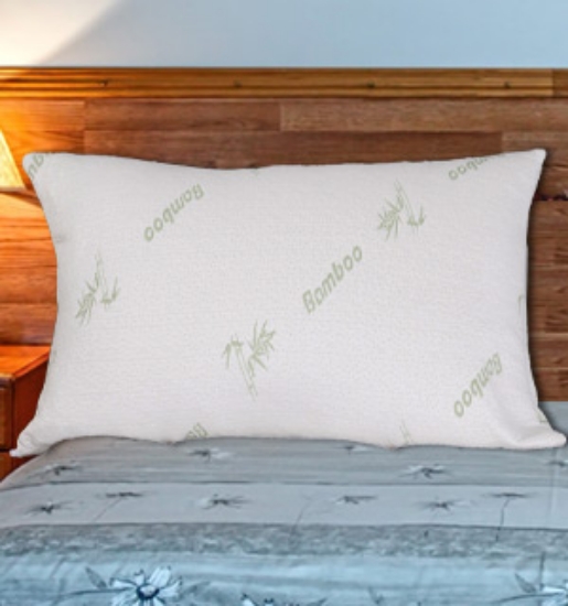 Quilted Bamboo Luxury KING Pillow w/ Individual Pieces of Memory Foam Filling