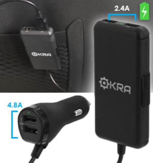 Keep every one of your car's passengers charged up with any of their USB-enabled devices! This 4 port charger has everything you need for efficient charging while on the go for any road trip.