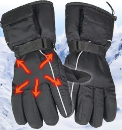 These awesome heated winter gloves are the ultimate cold-weather accessory. Both gloves include a heating element that is powered by 3 AA batteries. Don't worry about these overheating. The change in temperature is gradual, gentle and oh-so luxurious. The switch and LED power indicator on the battery packs make them easy to power on and off.
