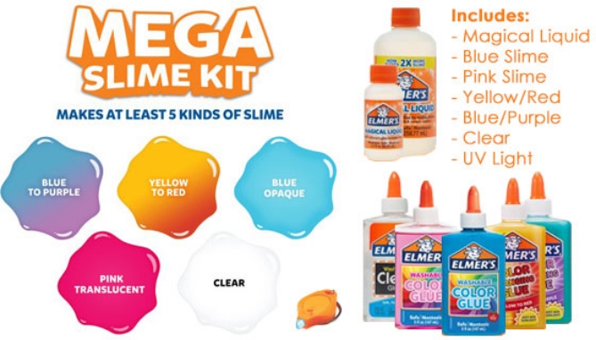 Picture 3 of 8pc Mega Slime DIY Kit By Elmer's - Fun, interactive and easy to make!