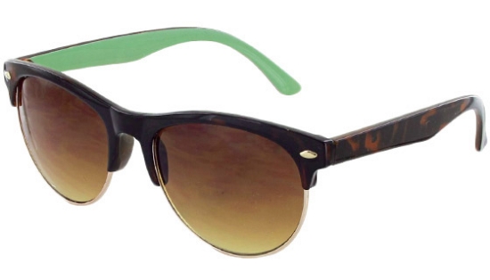 Bring out your inner scholar with theis 2-pack of Retro Style Sunglass. These tortoise colored sunglasses feature a retro design with modern accents, like gold rims and mint interior. They are both fashionable and studious, perfect for a sunny shopping day or trip to the beach!