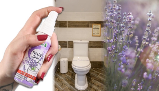PEE YEW! What's that smell? Well, it's definitely not your bathroom. Put a Lid On It! pre-poo toilet spray will quell that smell before you even sit down to do the doo-doo.