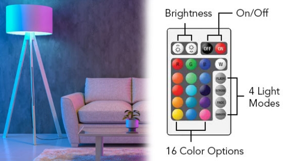Whether you need light to keep busy, to relax, or to party hard, this color changing light bulb has a setting for every occasion. Get a 3pk complete with 3 remotes!