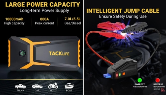 12V Compact Auto Jump Starter And Power Pack