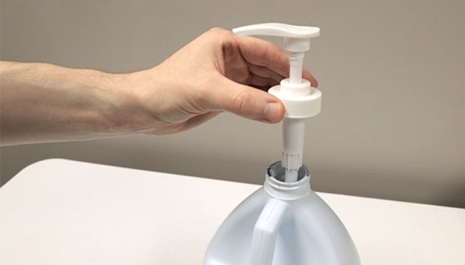 This pump is designed to work with pumpable gallons of our MADE IN THE USA Purifize Hand Sanitizer.