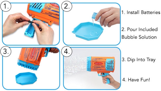 The Big Bang Bubble Blaster is loads of fun for everyone, kids, teens, adults, and even the family pet.