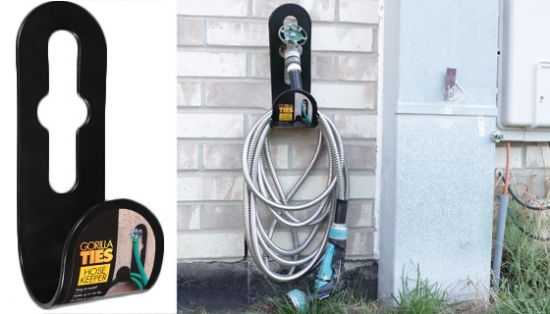 Tidy up your garden or yard with the Portable Hose Holder. No assembly required! Simply place over water spigot and you're ready to store your garden hose. No more tangles or kinks!