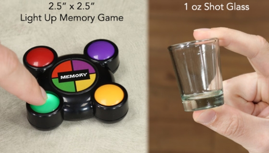 4-Pack Premium Shot Glasses with FREE Memory Game