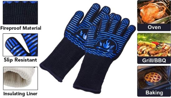 Grill Gloves - Heat Protection Up To 1472 Degrees!
