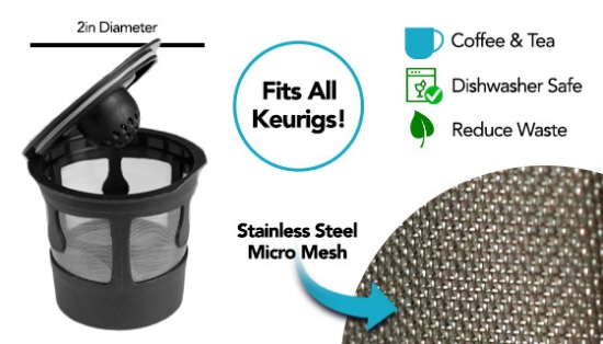 Single Brewing Coffee Filters (for Keurig K-Cup Machines)