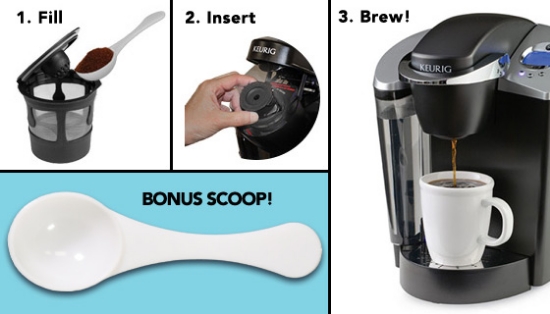 Single Brewing Coffee Filters (for Keurig K-Cup Machines)