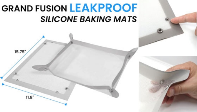 2-in-1 Silicone Baking Mat and Leakproof Pan